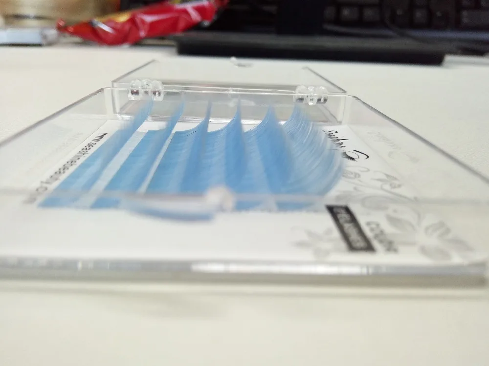 

6 lines/tray blue Colored Eyelash Extension Faux Mink color eyelashes,colorful eyelash extension