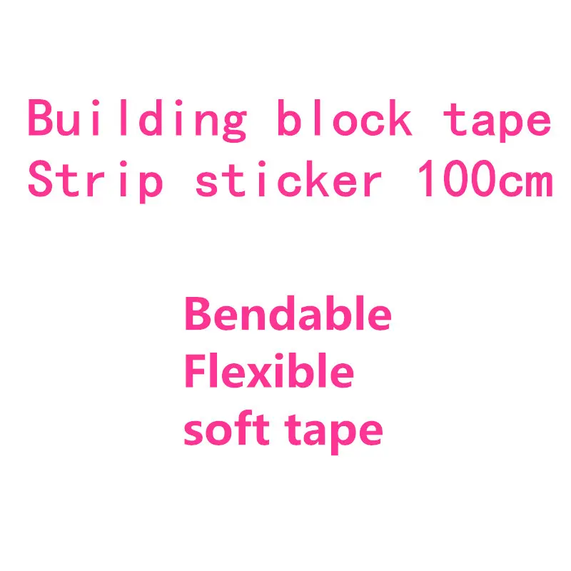 

Building block tape Strip sticker 100cm Bendable Flexible soft tape Plate for Small Brick Compatible with legoe toy for children