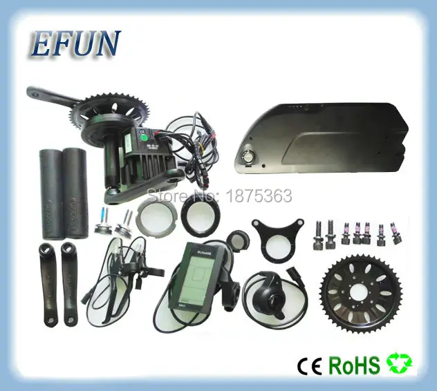 8Fun/Bafang BBSHD/BBS03 mid drive motor kits with 48V 14.5Ah tiger shark down tube battery for fat tire bike