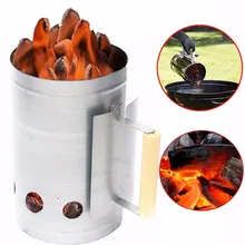 Free Shipping Charcoal Chimney Starter BBQ Barbecue Smoker Grill Fast Fire Handle Camp Outdoor