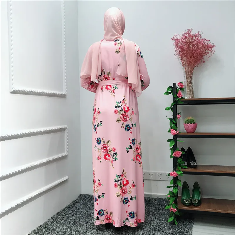 Цветочный Абаи Рамадан Ислам мусульманский хиджаб платье Восточный халат из марокена восточный женский халат для Для женщин сайт Tesettur