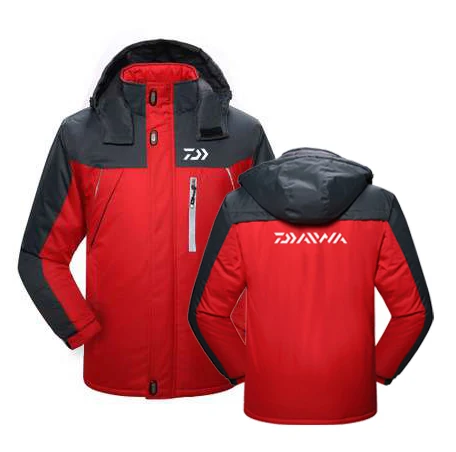 Roupas de Inverno de lã Quente à Prova Água de Pesca Esporte dos Homens Roupas de Pesca Daiwa Pesca Jaquetas Tamanho Grande Grossa Cabolsa 2019 d' 3 Esporte e Lazer