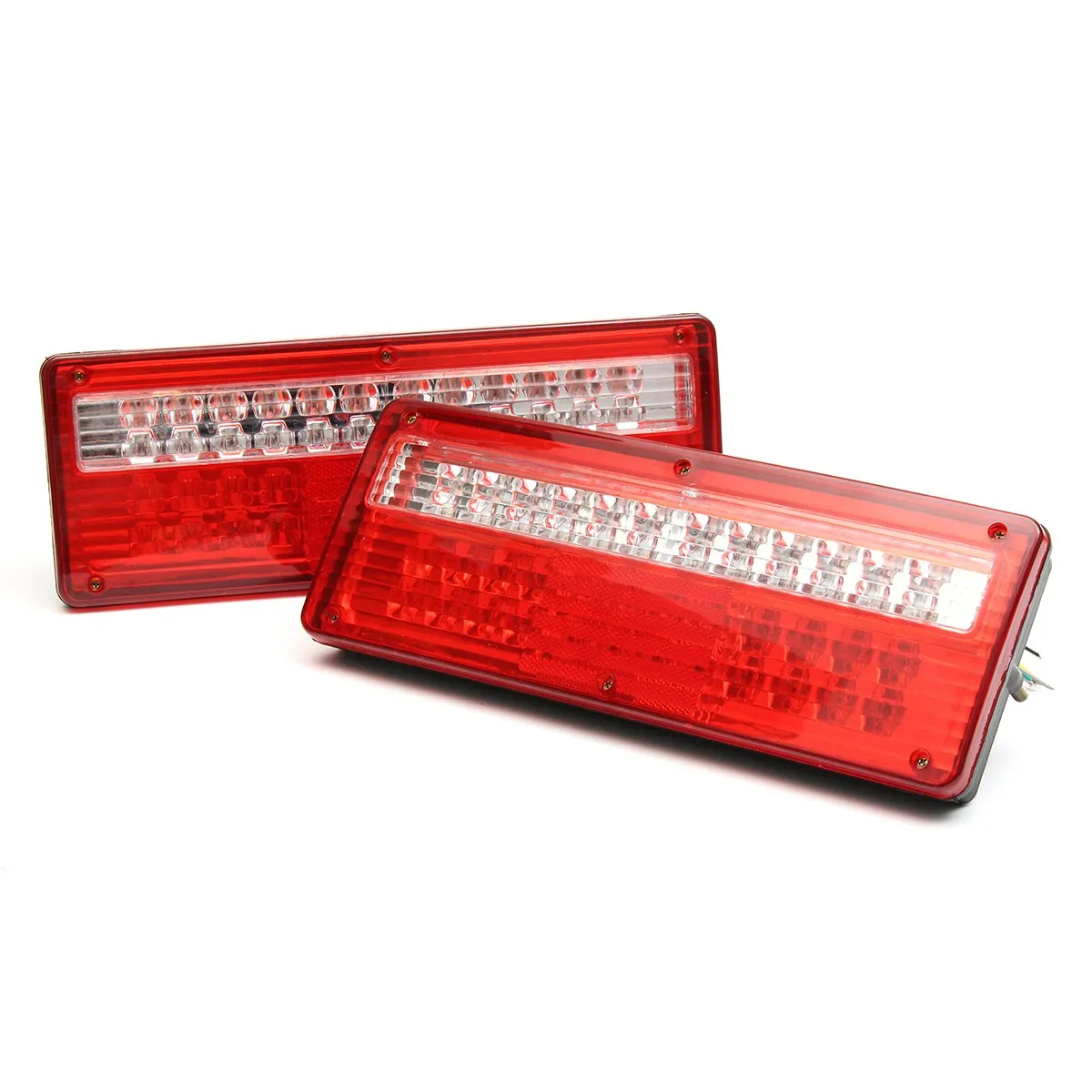 

2Pcs 24V LED Lorry Trailer Truck Caravan Tail Rear Light Lamp Car 6 Function Tail reverse Light Turn Lamp brake Stop Light