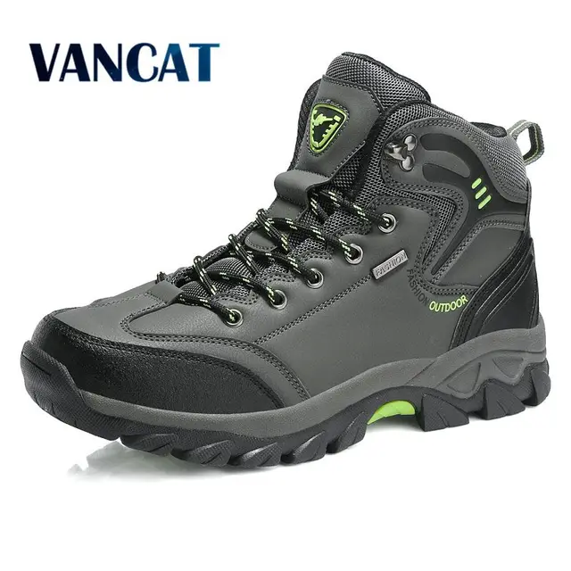 US $20.13 Vancat Brand Men Boots Big Size 39-47 Autumn Winter Mens Leather Fashion Sneakers Lace Up Outdoor M