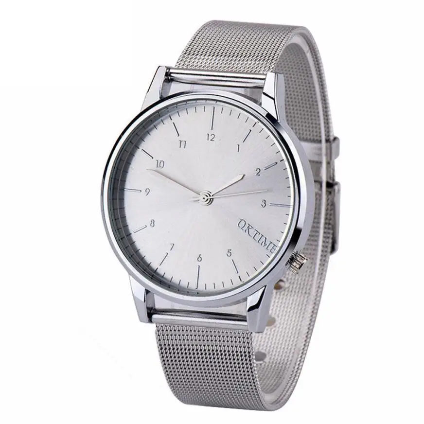 

New Top Luxury Business Watch Men Brand Men's Watches Ultra Thin Stainless Steel Mesh Band Quartz Wristwatch erkek kol saati #C