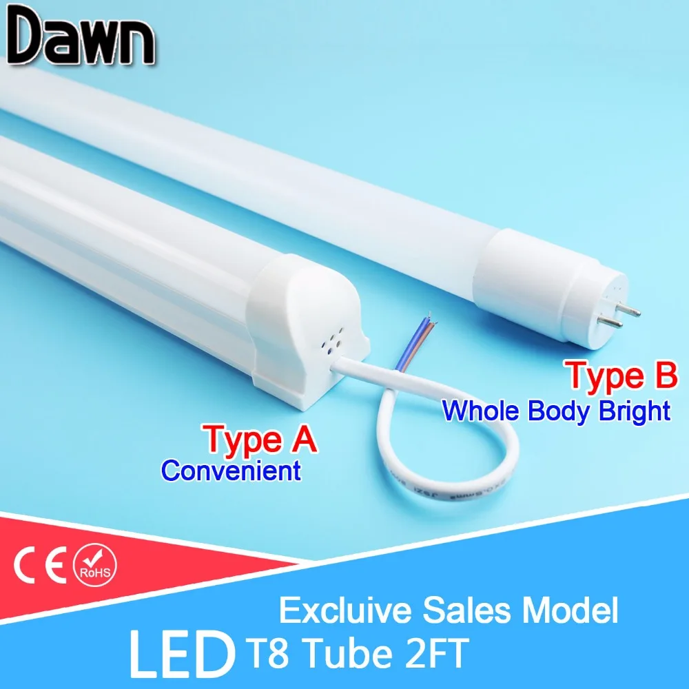 NEW LED T8 Tube milky cover 10W 600MM 220V 240V 2ft Warm Cold White