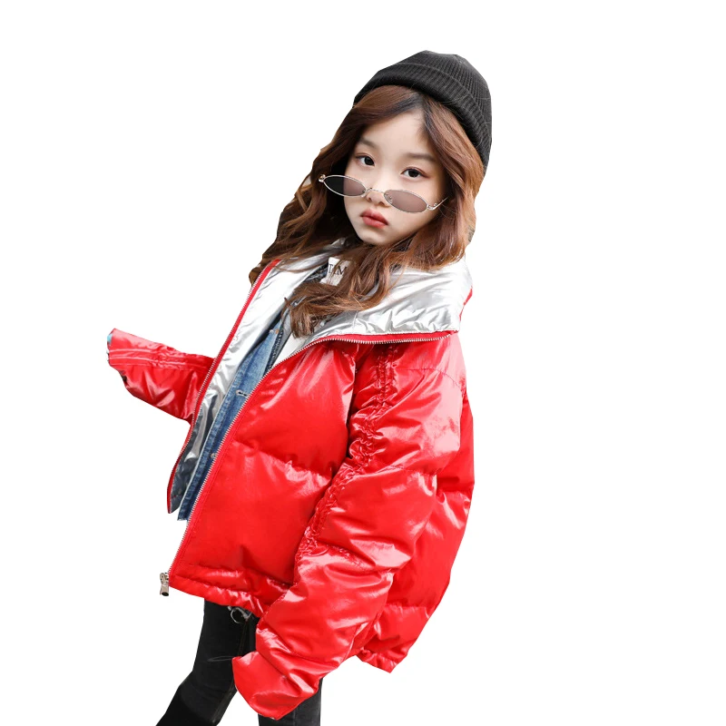 

Girls Winter Coats for Kids Outerwear Jacket Teenage for Girls Jackets Fashion Short Zipper Warm Thick Children Clothing Costume