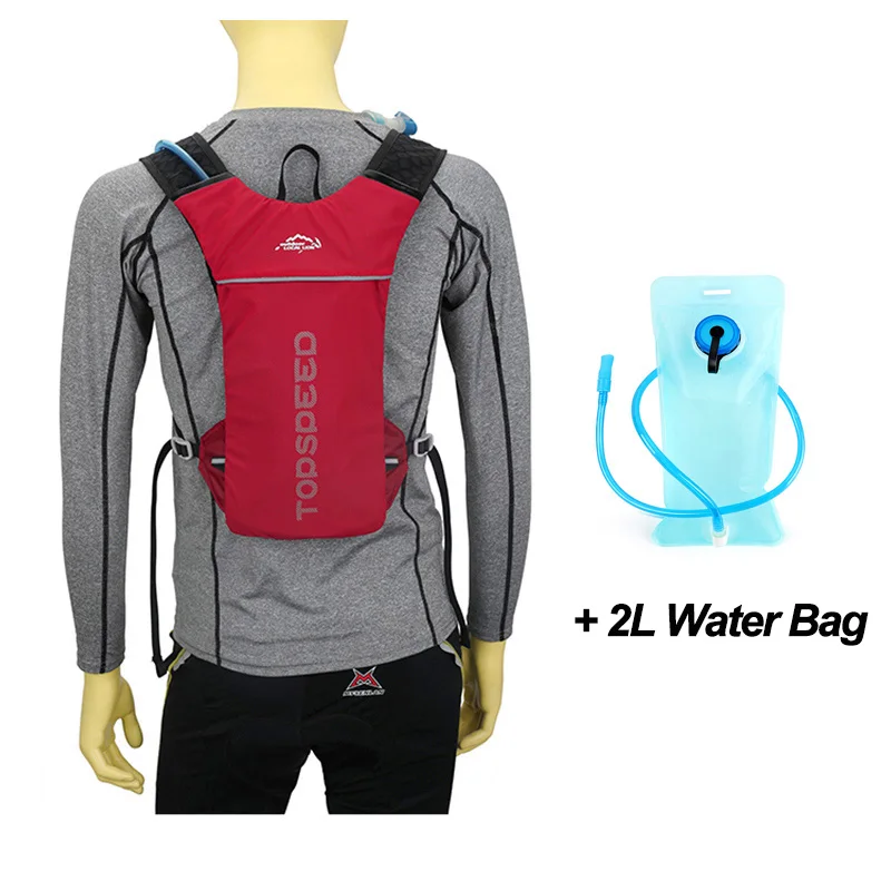 5L Waterproof Bycicle Bag Cycling Hydration Backpack, Women Men MTB bicycle Sport Climbing Backpack Water Bag - Цвет: Red with  water bag