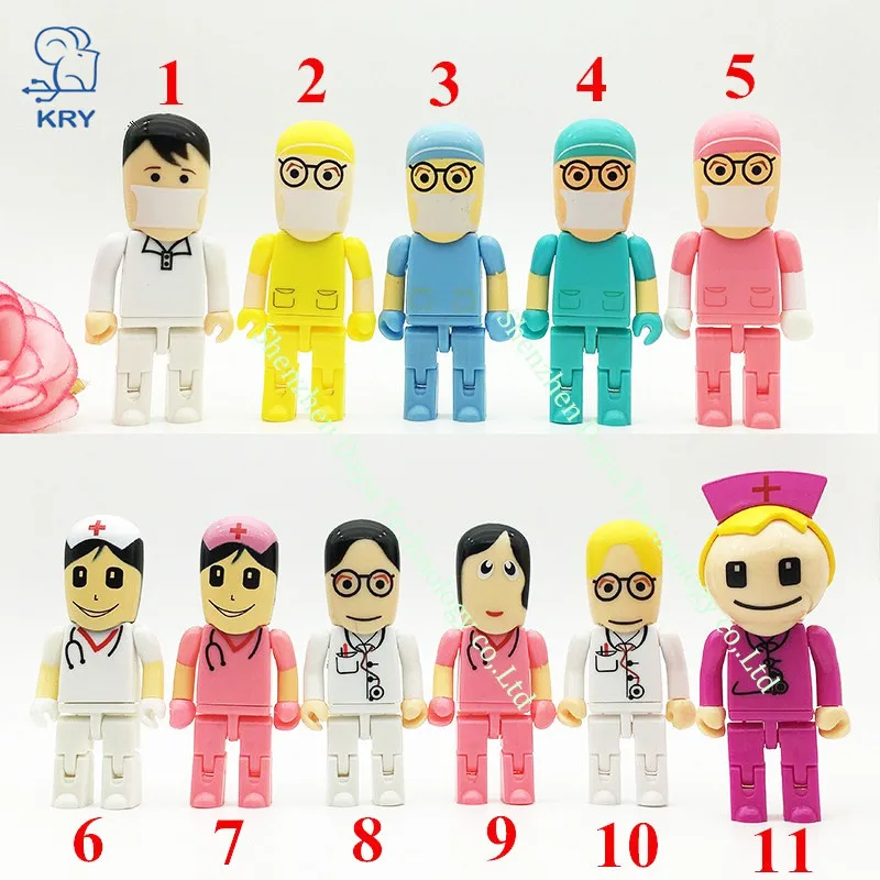 

KRY Mini Medical Nurse 2.0 Flash Drive Drive Dentist Pendrive Gift 4GB 8GB 16GB 32GB 64GB Creative Cute Fashion U Disk 3.0usb