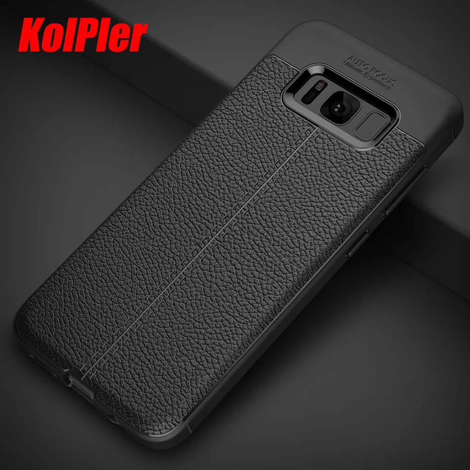 Мягкий Ультратонкий чехол KOLPLER для Samsung Galaxy S8 Plus текстура из углеродного волокна