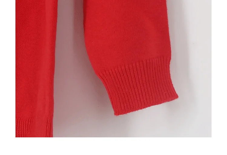 Зимние желтые и красные свитера для мальчиков и девочек детский хлопковый свитер вязаный детский пуловер Одежда для маленьких мальчиков