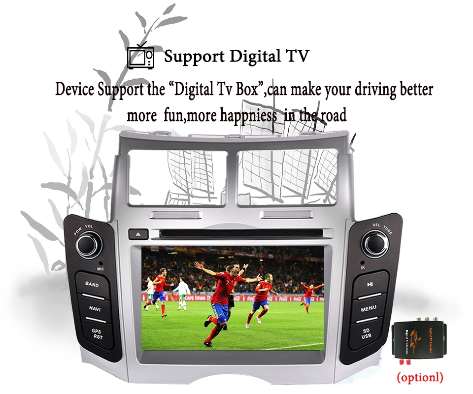 Discount Android 9.0 HD 1024*600 Fit TOYOTA YARIS 2005 - 2007 08 2009 2010 2011 Car DVD Player Navigation GPS TV 3/4G Radio Tape Recorder 2
