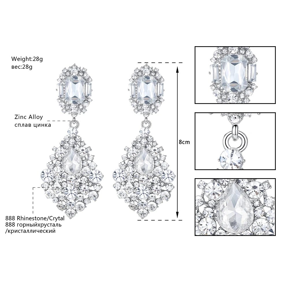 Mecresh, каплевидные свадебные длинные висячие серьги с кристаллами для женщин, серебряные висячие серьги, новинка, ювелирные изделия для помолвки EH196