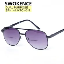 SWOKENCE ближнего и дальнего двойного назначения очки для чтения солнечные очки SPH+ 1,0 до+ 3,5 мужские и женские качественные очки для дальнозоркости R167