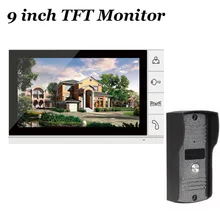 FREE SHIPPING Home Security 9 inch TFT LCD Monitor Video Door phone Intercom System With Night Vision Outdoor Camera IN STOCK