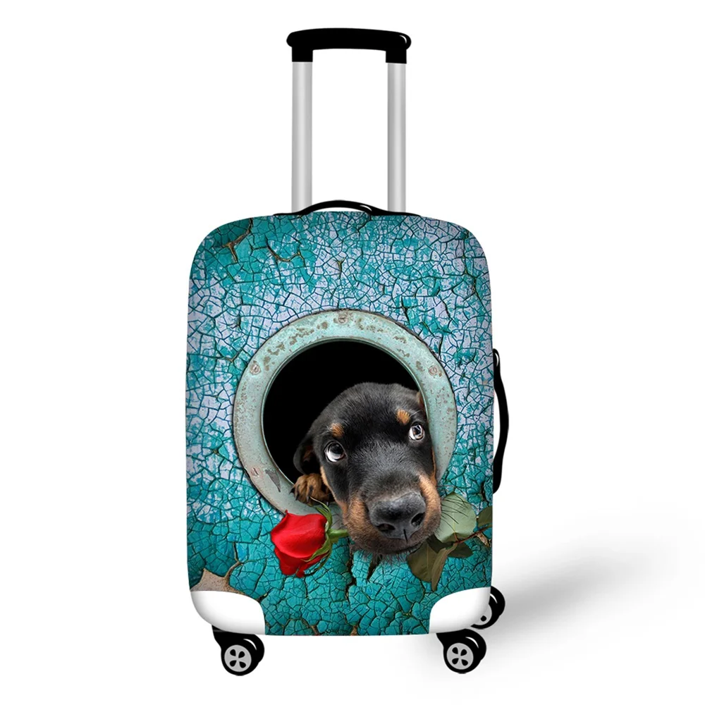 Веселое путешествие чемодан Крышка Чемодан защитные чехлы относятся к 18-30 дюймов Багажник Случае Милые Животные Собака пыль дождь крышка - Цвет: G0370
