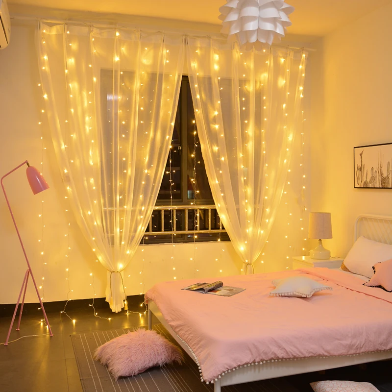 3x2m 240led Window Curtain String Lights Starry Fairy String