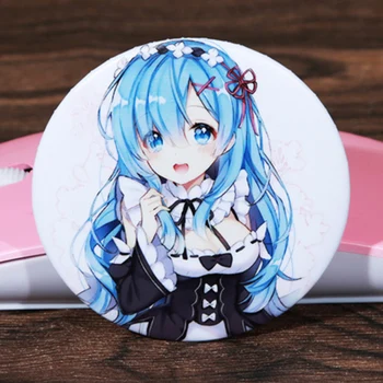 

FFFPIN 5.8cm Big Japan Anime Cloth Brooch Fashion Jewelry Cartoon Coin Badge Breastpin Ornament Pins Rem Ram Emilia Cosplay Home