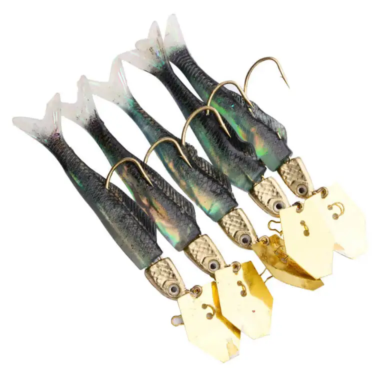 

5pcs 9.5cm/11g Soft Silicone Lures Baits Lead Head Fishing Baits Soft Fishing Tackle Crankbait Swimbait Sea Ice Boat Lake River