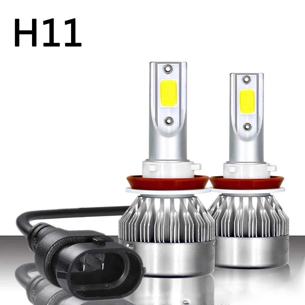 2X H4 светодиодный H7 H11 H1 9005 C6 MAX лампы для автомобильных фар 72 Вт 7600LM автомобильный