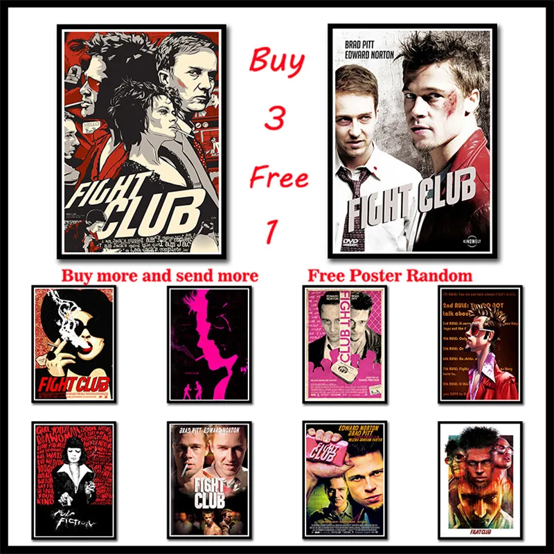 

Fight Club Poster Movie Coated paper Poster Art Wall Decoration Wall Sticker Frameless