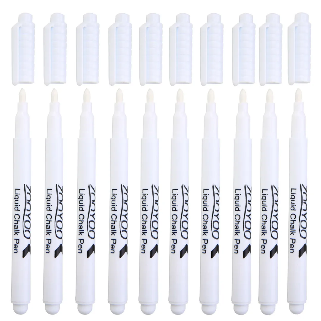 White Liquid Chalk Pen 13.5cm Liquid Ink Pens Marker Writing Tool for Glass Windows Chalkboard Blackboard Home School Supplies