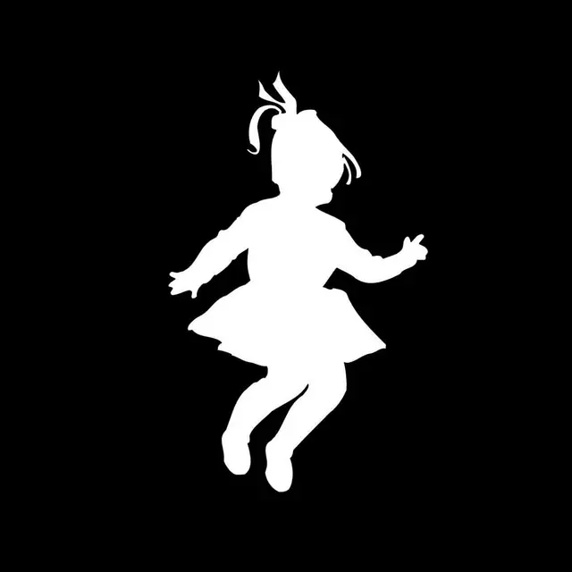 Buy 9.6*15.6CM Cute Little Girl Dancing Car Stickers