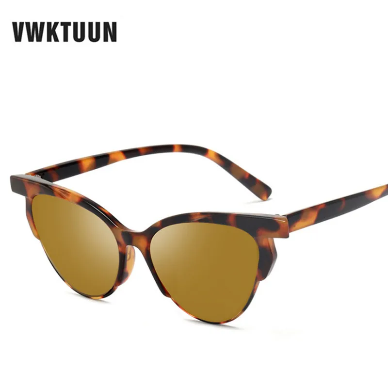 

VWKTUUN Sunglasses Women Vintage Sun Glasses For Womens Cat Eye Oversized Sunglasses UV400 Round Retro Vintage Eyewear