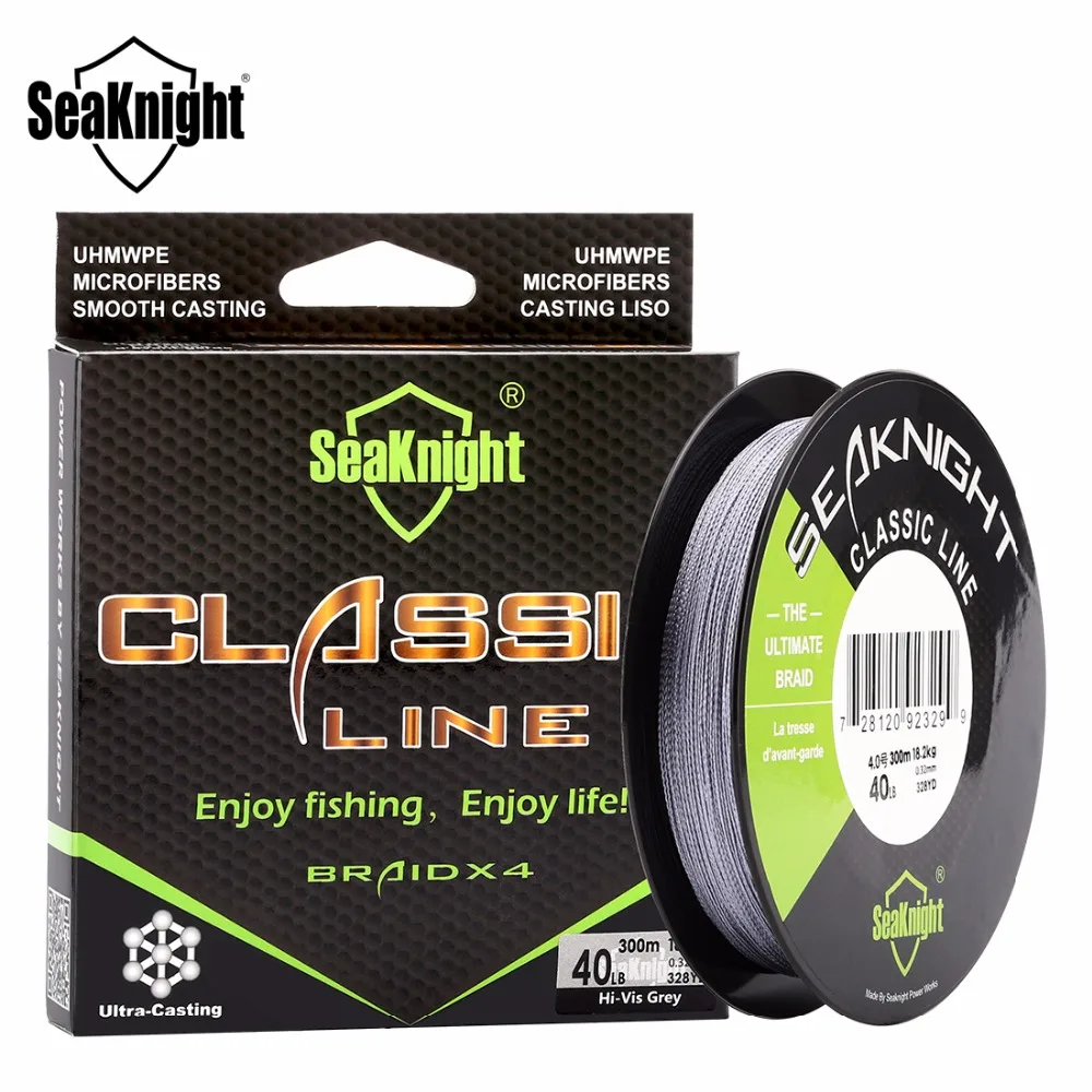 

300 M Seaknight brand PE braided wire fishing line super strong level colorful Multifilament line 6-80LB Ocean fishing