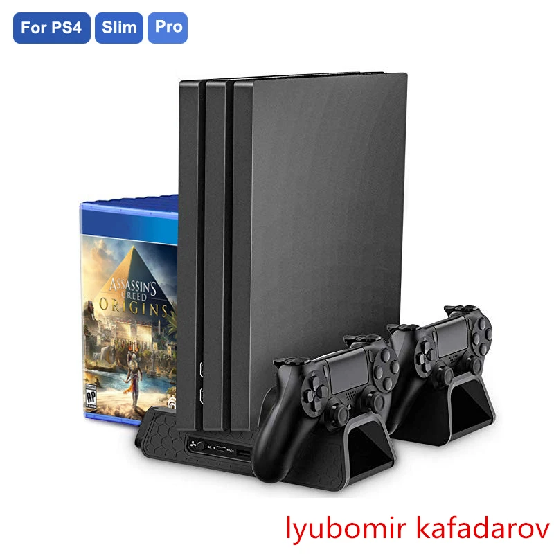Вертикальная подставка для PS4/PS4 Slim/PS4 PRO охлаждающий вентилятор зарядная станция