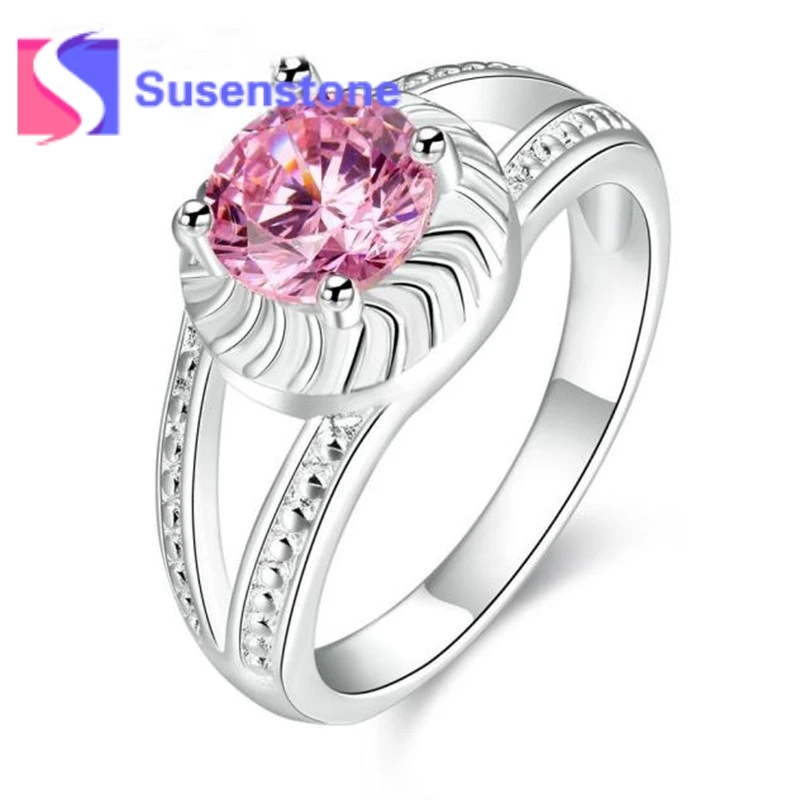 Женское серебряное кольцо с фианитом обручальное Размеры 7 8|brand rings for women|rings womenring