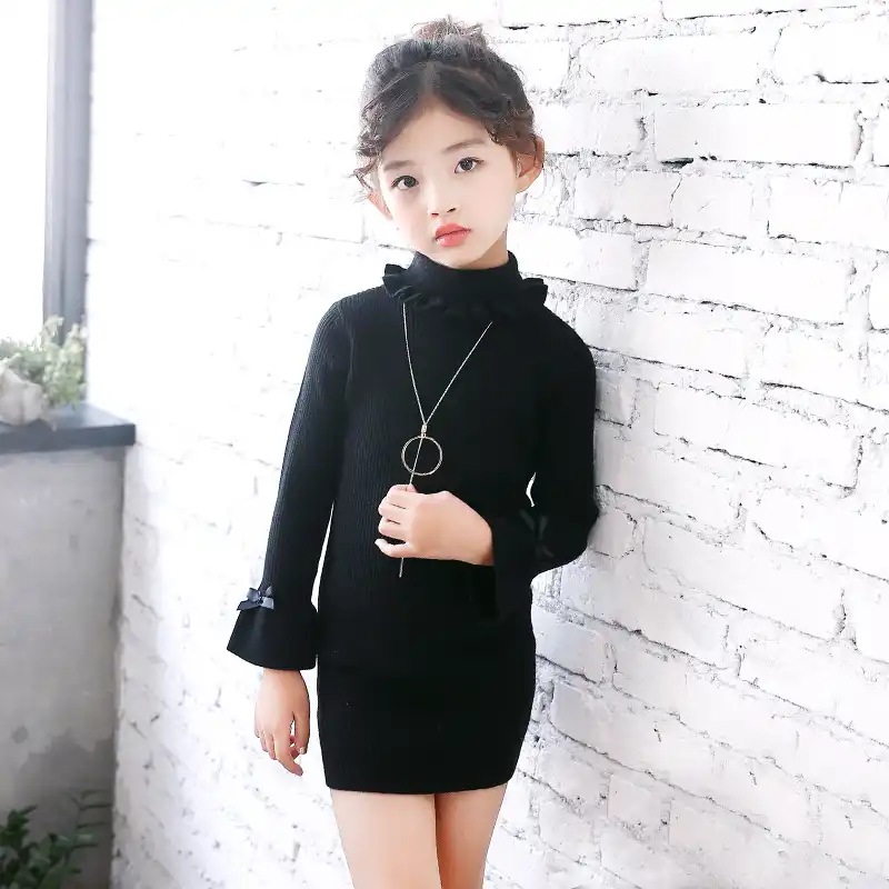 black knit dress outfit