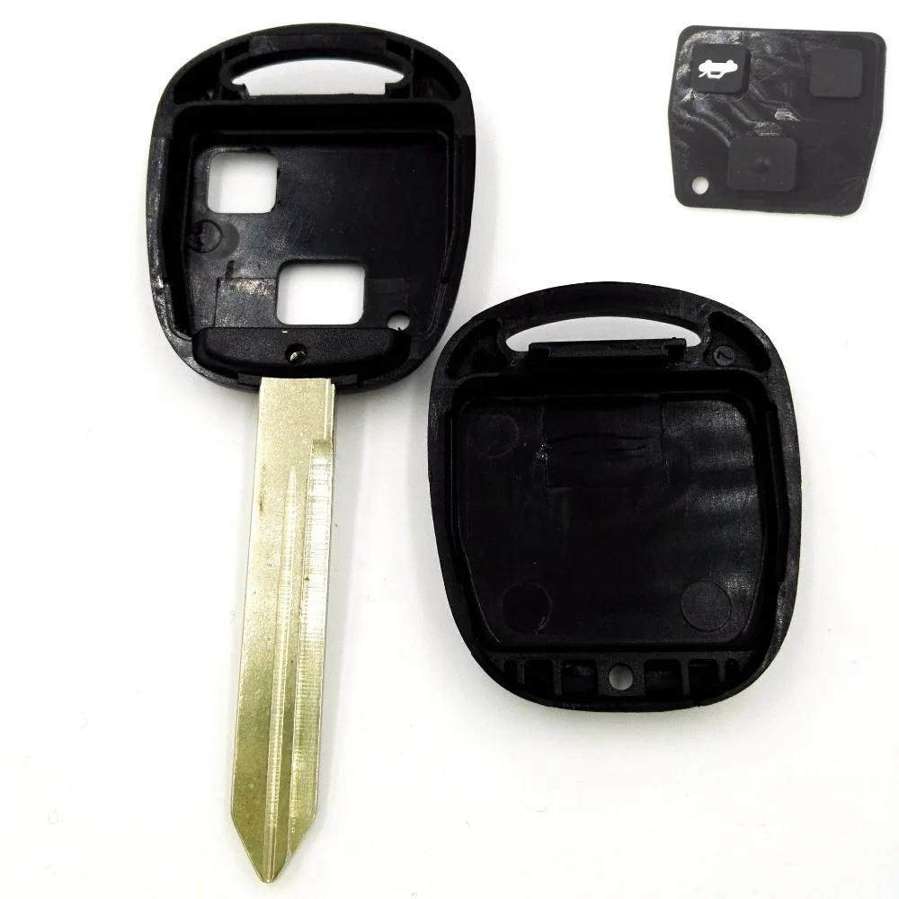 

2 Buttons Replacement Remote Case Cover Fob Left TOY47 Car Blank Key Fit For TOYOTA Yaris Avensis Key Shell with Rubber Pad