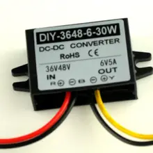 DC 24 V 36 V 48 V 60 V(20 V-60 V) до 6 V 5A Converter преобразователь понижающий модуль автомобиля