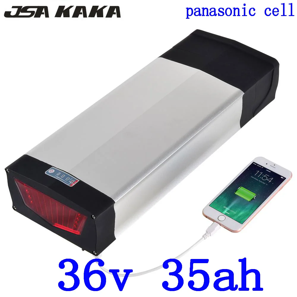 Cheap 36V 500W 1000W 1500W ebike battery 36V 35AH electric bicycle battery 36V 35AH Lithium ion battery use panasonic cell+3A charger 0