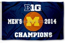 University of Michigan 2014 Big Flag 3×5 FT 150X90CM NCAA Banner 100D Polyester Custom flag grommets, free shipping
