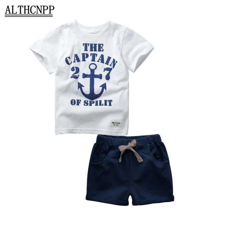 

Cotton Baby Boy Clothes 2016 New Summer Fashion Kids Boys Clothes Children Toddler Boys Clothing Set T-shirt + Pants