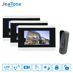 Jeatone 7 "Touch-Экран TFT ЖК-дисплей монитор телефон видео домофон Системы с Ночное видение HD открытый Камера для дома безопасности