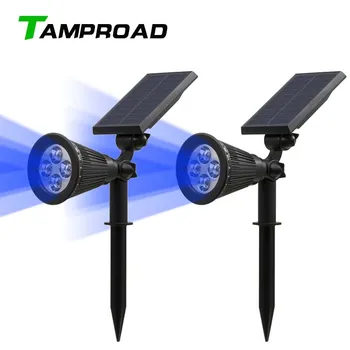 

TAMPROAD 2X Solar Light Spotlight Lawn Landscape Garden Wall Lamps Outdoor Land Stake Waterproof LED Lamp Home Backyard Lighting