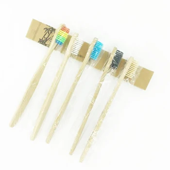 

50 Pcs/Lot Environmentally friendly bamboo brush Bamboo Toothbrush Wood Toothbrush Soft Bristles Natural Eco Bamboo Fibre
