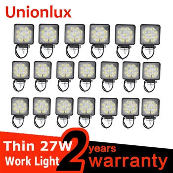 

Wholesale 20pcs 27W Work Light Square Auto LED Working Lamp Offroad 4WD Truck Tractor Boat Trailer 4x4 SUV ATV 12V 24V