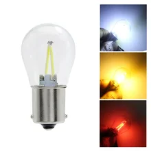 1 шт. 1156 BA15S P21W COB светодиодный 1157 BAY15D стеклянный светодиодный светильник с нитью накаливания автомобильная лампа авто задний тормозной светильник DRL сигнальная лампа заднего поворота DC 12 В