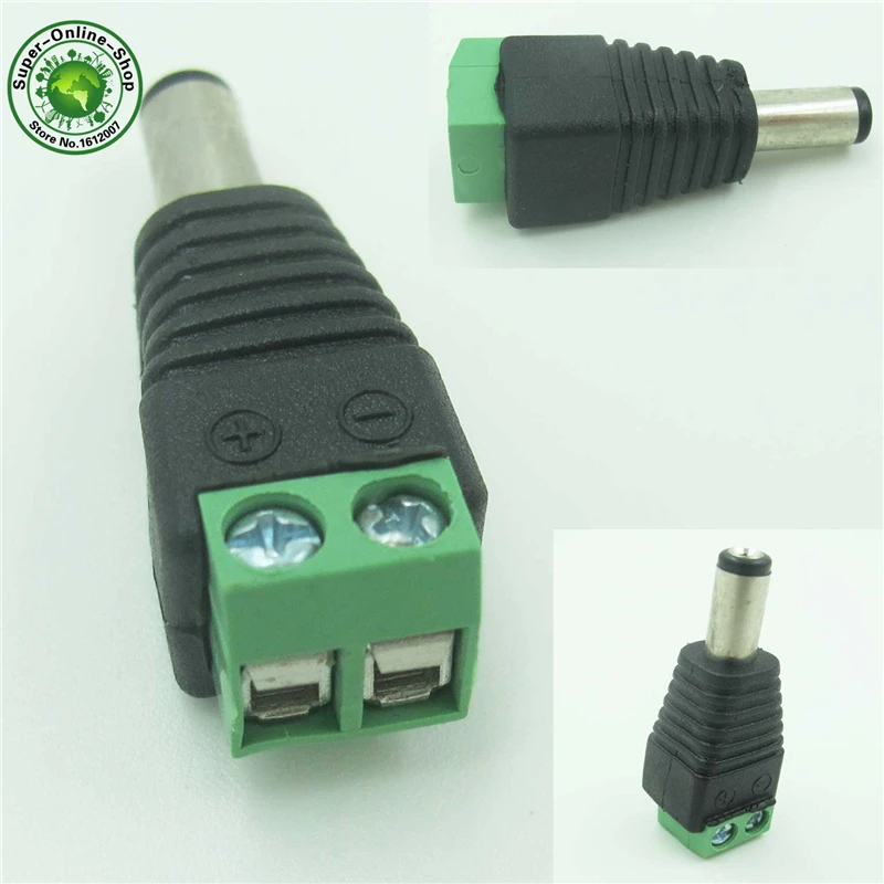 

5pcs male Connector Plugs Jack For 5050 / 3528 SMD LED Strip sigle color Light DC Power Supply AC Adapter Plug Cable