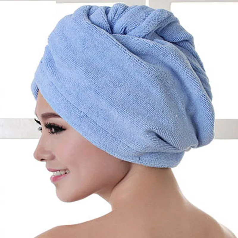 Супер впитывающее полотенце для волос для женщин, для ванной, быстросохнущая, микрофибра, для ванной, шапочка для душа, для волос, сухая шапочка, полотенце для салона, обертка для головы 60*25 см