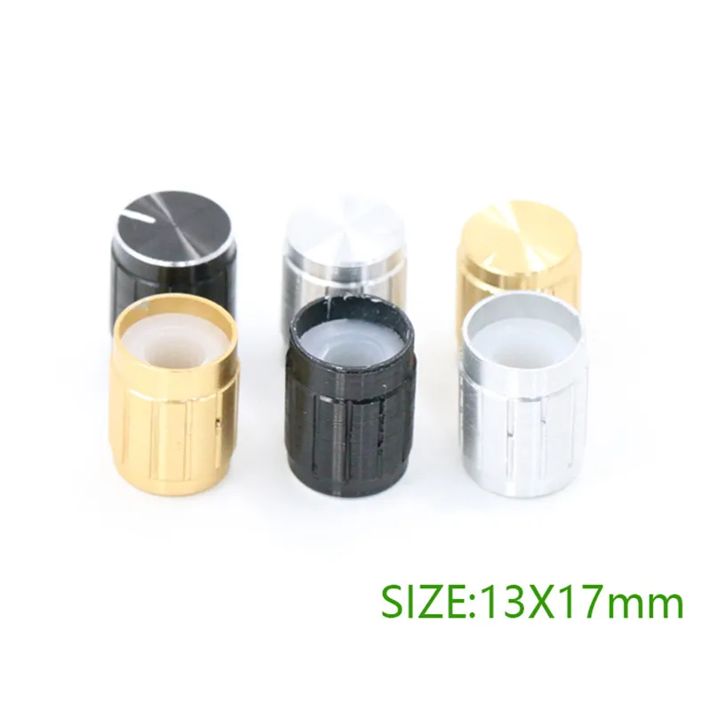 

10pcs 13*17mm aluminum alloy potentiometer 13*17 knob rotation switch volume control knob