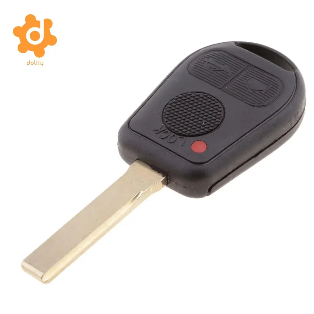 Car Remote Key Fob Case Cover and HU92 Uncut Blank Blade for BMW E38 E39 E46