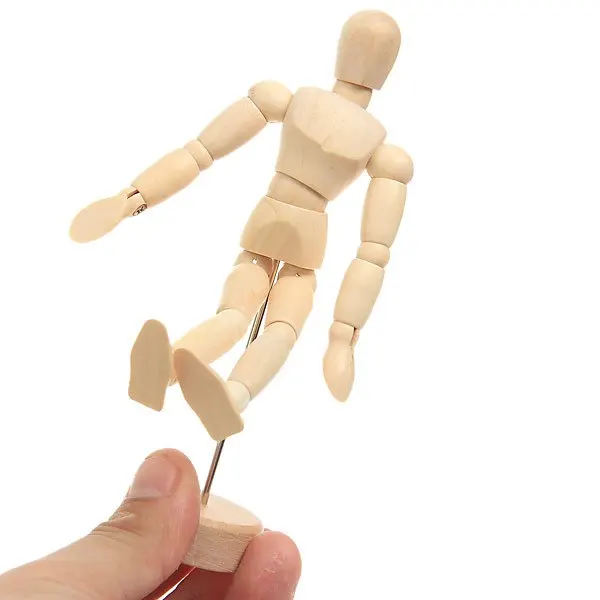 

New Fashion Small Wooden Flexible Human Model Unique Model for Mannequin Decoration Intelligence Toy Children's Toy