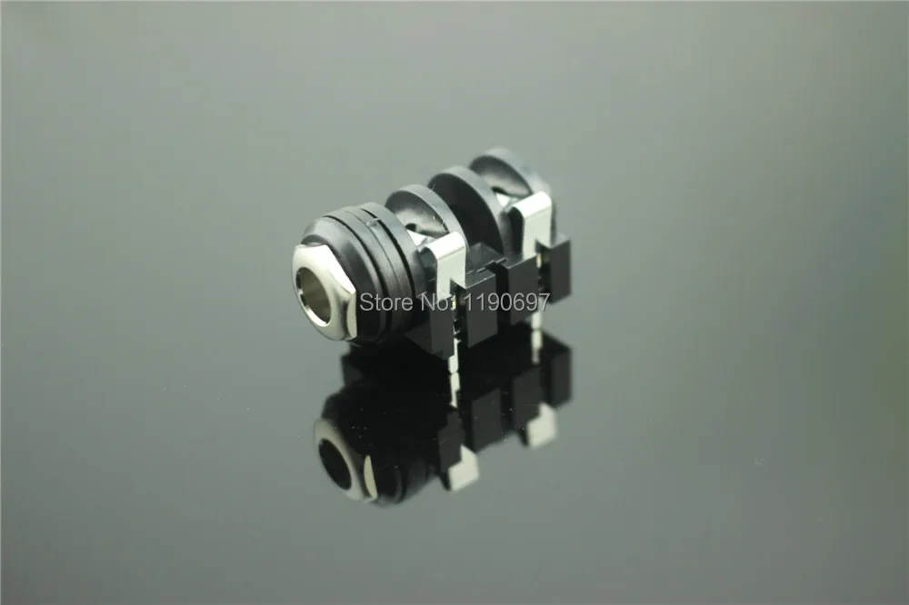 

4PIN Copper thread PCB direct welding type 6.5 two core 6.35mm mono audio socket socket head 5pcs Free Shipping