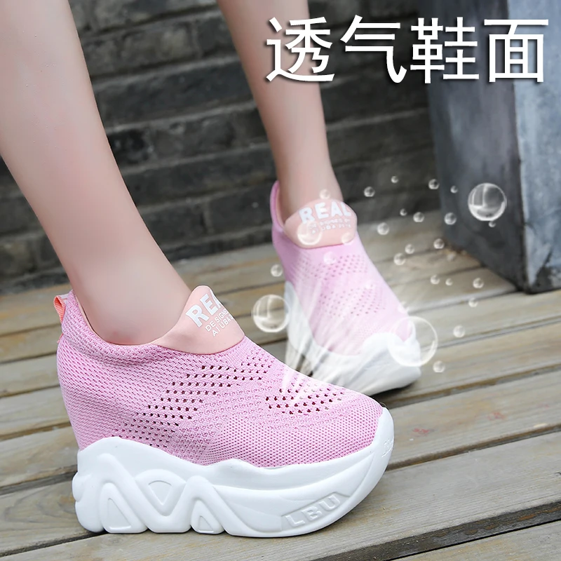 Femme Rubu Femmes Lace Lace 34 Compensées Occasionnels rouge pink 39 white Sneakers red Talons Respirant Taille Chaussures Zapatos Plate Nouvelles Haute forme black blanc rose Lace Mode Mujer Noir Lace PrxPAqBw
