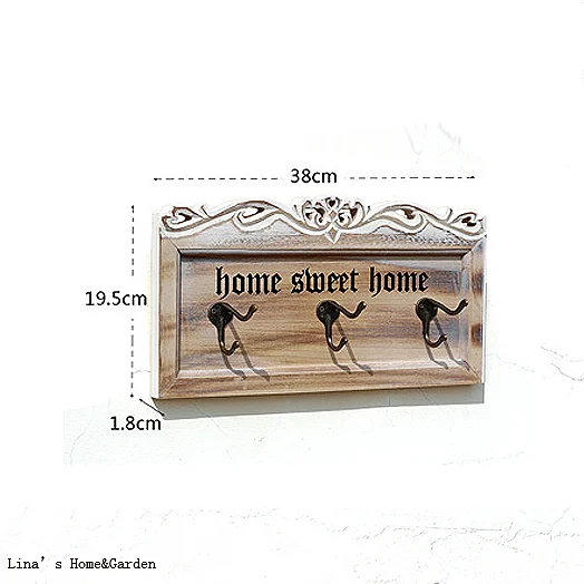 &quotHome sweet home&quot винтажные деревенские декоративные настенные крючки с 3